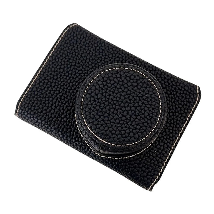 For Fujifilm X100VI Camera Sleeve Large Opening Design PU Leather Case Easy to Replace Battery - Black - 2