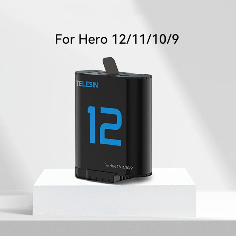 TELESIN S0-BCG-04-TGP For GoPro Hero 12  /  11  /  10  /  9 Portable Charging Case Kit with 2 Batteries - 2