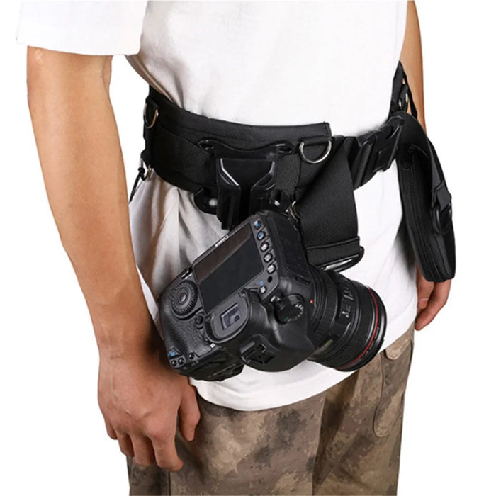 SLR Camera Fixed Belt Adjustable Photography Waistband Mountaineering Lens Bag Holder Hanging Strap - 7