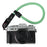 23cm DSLR Camera Carrying Lanyard Braided Nylon PU Leather Quick Release Wrist Strap - Green - 2