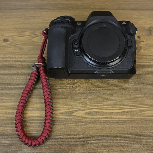 Camera Wrist Strap Hand Grip Nylon Woven Wristband for DSLR / SLR / Nikon / Fujifilm / Canon - Grey+Red - 2