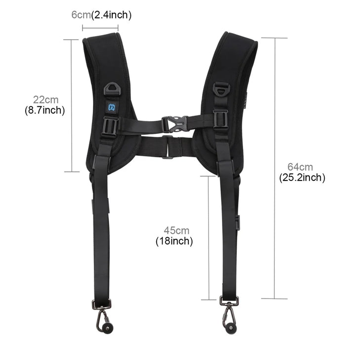 PULUZ PU6002 Double Shoulder Quick Release Camera Strap Camcorder Strap for DSLR SLR Rope - 7