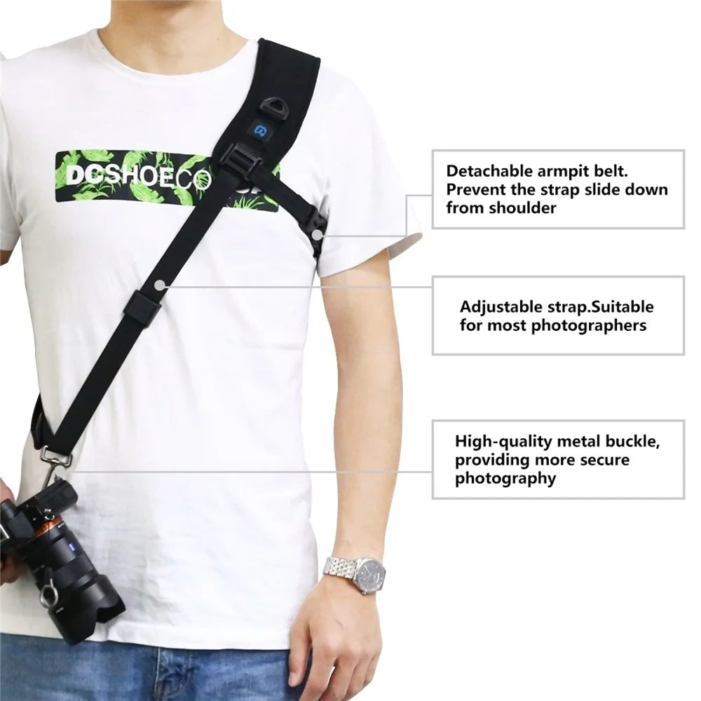 PULUZ PU6011 Quick Release Anti Slip Soft Pad Nylon Shoulder Strap with Metal Hook for SLR  /  DSLR Cameras - 5