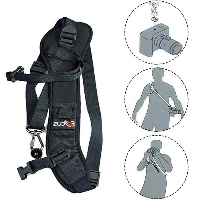 FOCUS F-1 Quick Sling Camera Single Shoulder Belt Adjustable Shockproof Nylon Strap for SLR DSLR Camera - 1