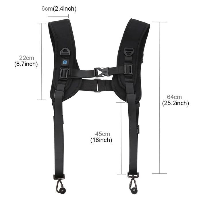PULUZ PKT3060 2 in 1 Camera Straps Kit PU234 Waist Belt + PU6002 Double Shoulder Strap for SLR  /  DSLR Cameras - 7