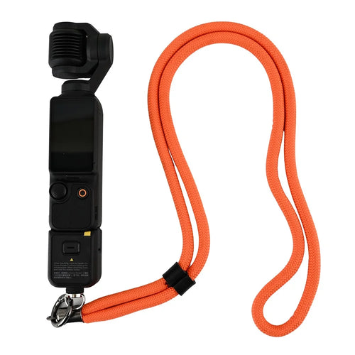 For DJI Osmo Pocket 3 Camera Portable Shoulder Strap Nylon Braided Lanyard - Orange - 1