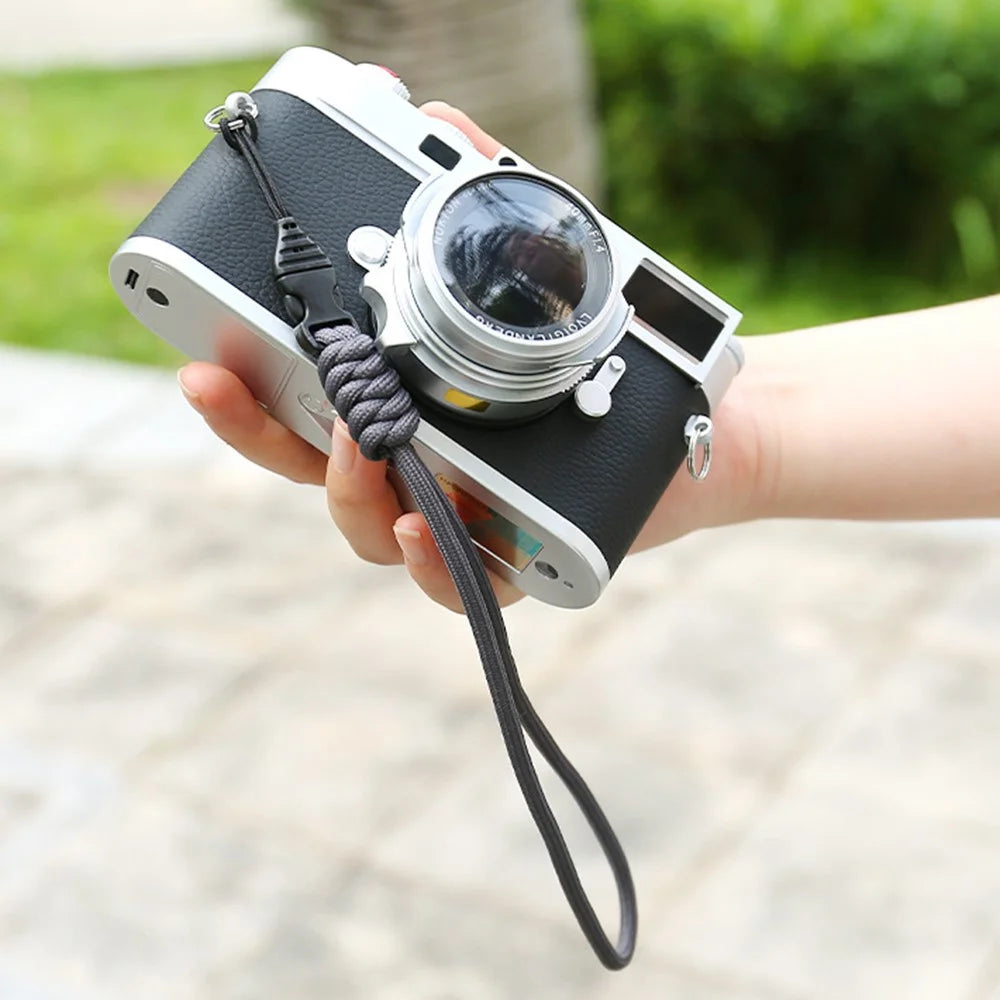 27cm Camera Wrist Strap Nylon Braided Hand Strap with Quick Release Buckle for Mirrorless DSLR Digital Camera Phone - Orange - 2