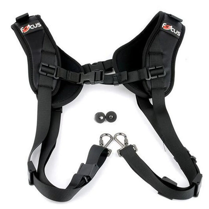 FOCUS F1 Double Dual Camera Shoulder Strap Quick Rapid Sling Camera Belt Adjustment for Digital DSLR Camera - 2
