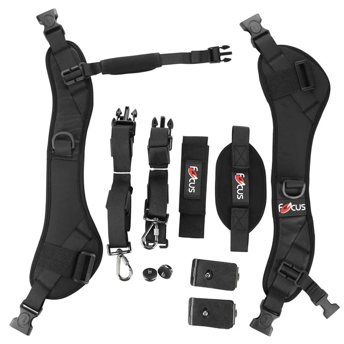 FOCUS F1 Double Dual Camera Shoulder Strap Quick Rapid Sling Camera Belt Adjustment for Digital DSLR Camera - 6