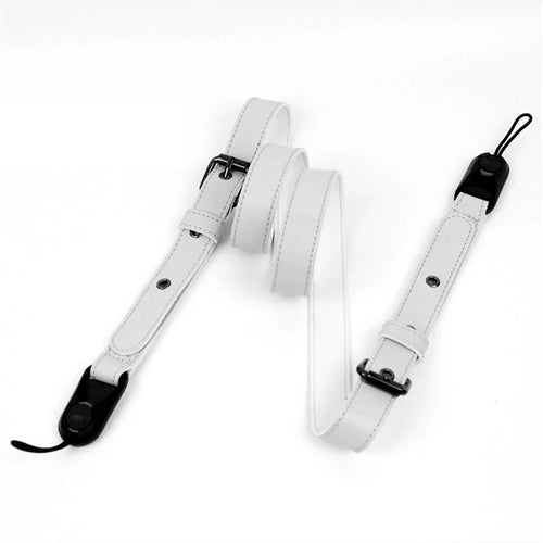 Quick Release Camera PU Leather Strap SLR Camera Carrying Belt Adjustable Shoulder Strap - White - 1