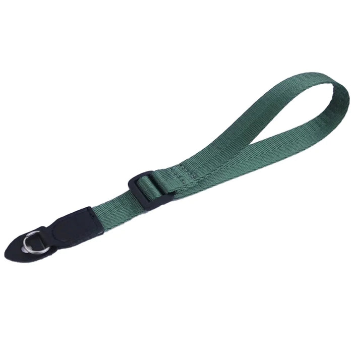 For DSLR Camera with Round Hole Connector Non-slip Adjustable Nylon Wrist Strap Hand Grip Rope - Green - 1