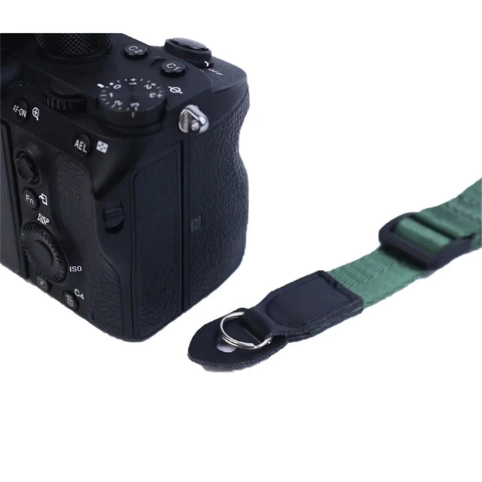 For DSLR Camera with Round Hole Connector Non-slip Adjustable Nylon Wrist Strap Hand Grip Rope - Green - 4