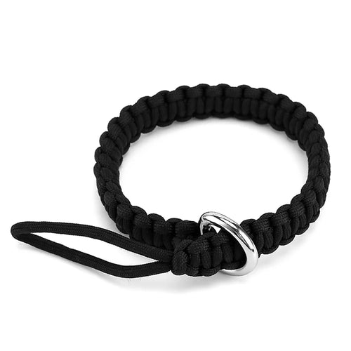 Nylon Braided Style Universal Adjustable Camera Hand Wrist Strap Heavy Duty Hanging Lanyard - Black - 1