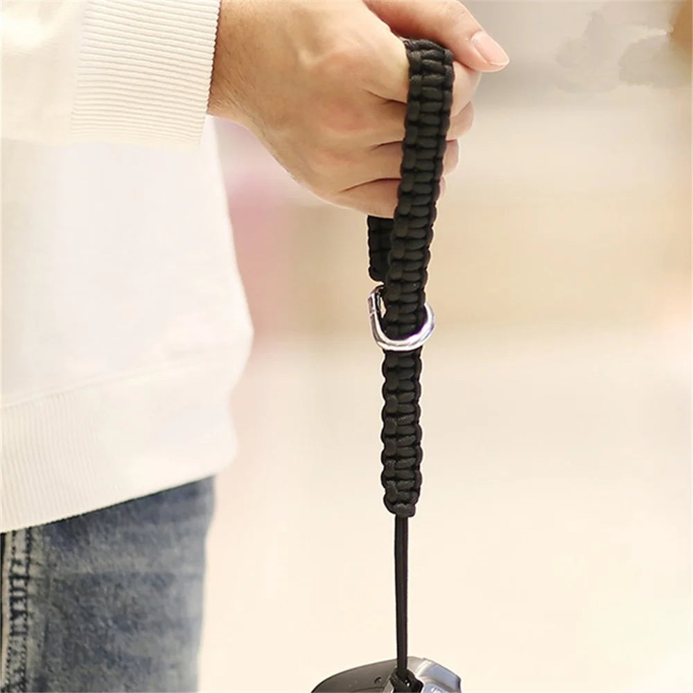 Nylon Braided Style Universal Adjustable Camera Hand Wrist Strap Heavy Duty Hanging Lanyard - Black - 3