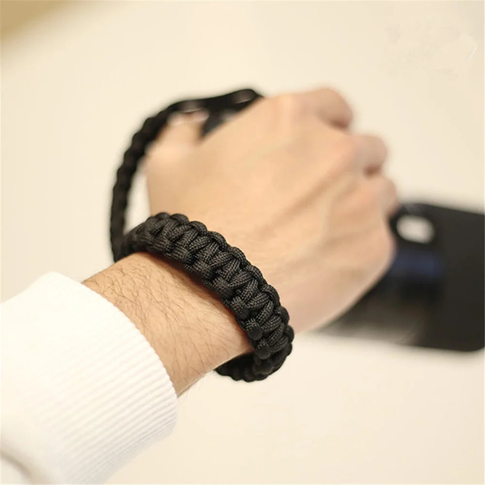 Nylon Braided Style Universal Adjustable Camera Hand Wrist Strap Heavy Duty Hanging Lanyard - Black - 4