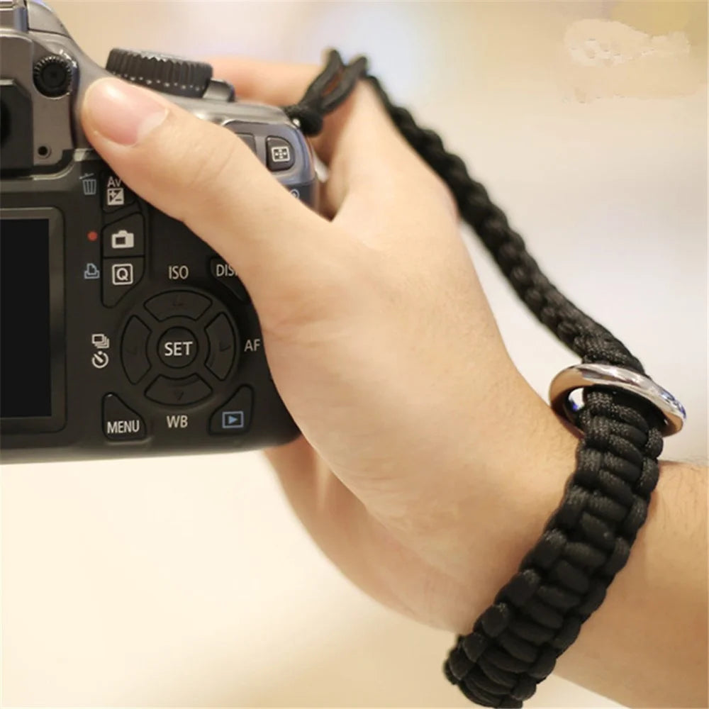 Nylon Braided Style Universal Adjustable Camera Hand Wrist Strap Heavy Duty Hanging Lanyard - Black - 5