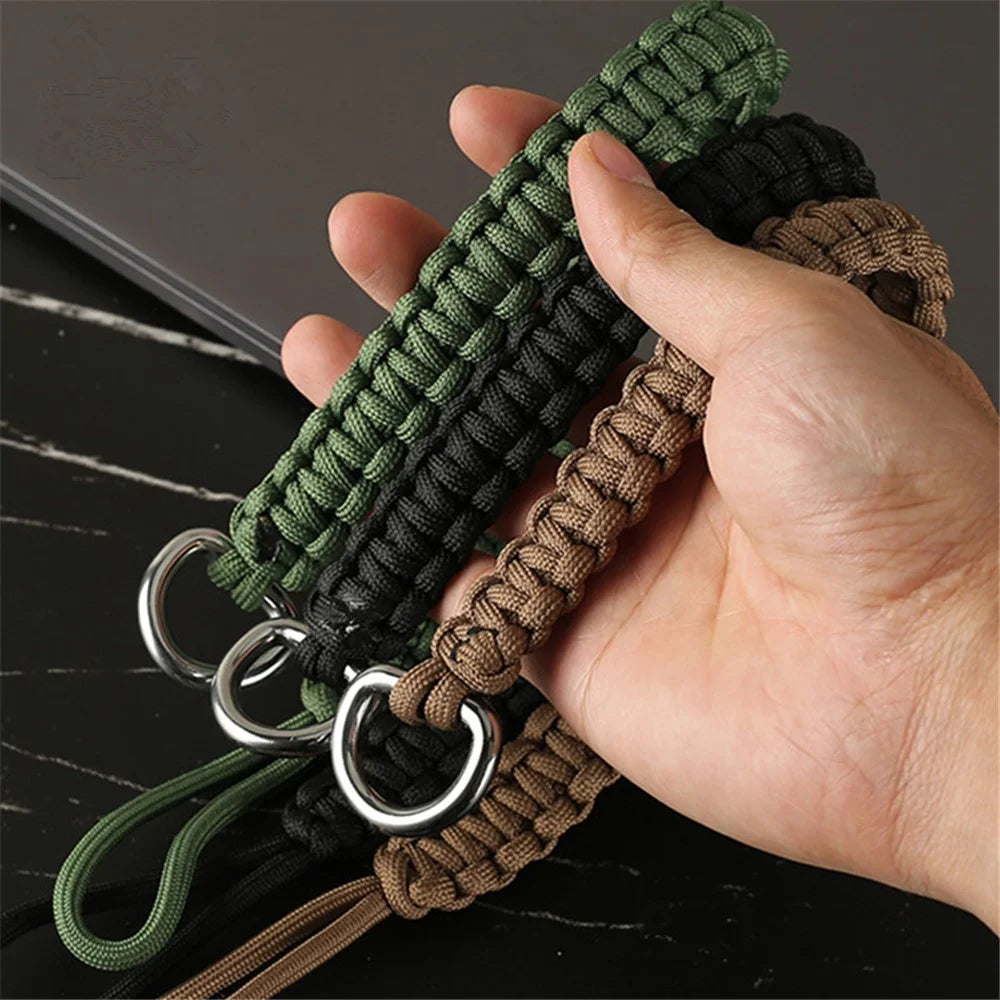 Nylon Braided Style Universal Adjustable Camera Hand Wrist Strap Heavy Duty Hanging Lanyard - Black - 6