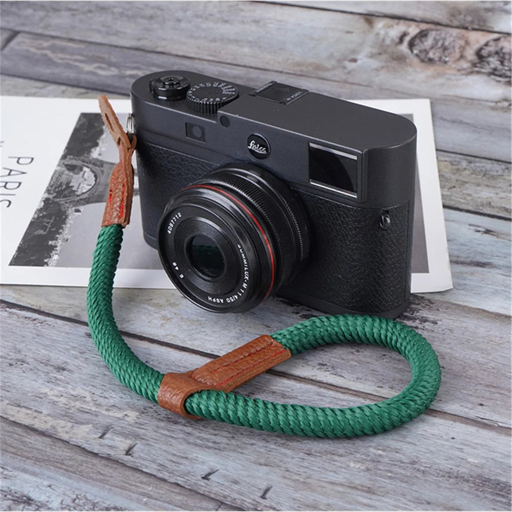 For Sony / Leica / Fujifilm Camera Cotton Woven Round Hand Strap SLR Camera Anti-lost Wrist Rope - Green - 2