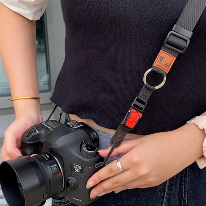 JN-XJ Adjustable Quick Release Camera Shoulder Sling Neck Belt Strap for Leica Canon Nikon Fujifilm - Green - 4
