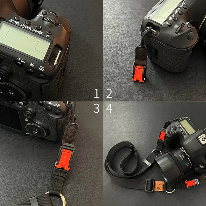 JN-XJ Adjustable Quick Release Camera Shoulder Sling Neck Belt Strap for Leica Canon Nikon Fujifilm - Green - 7