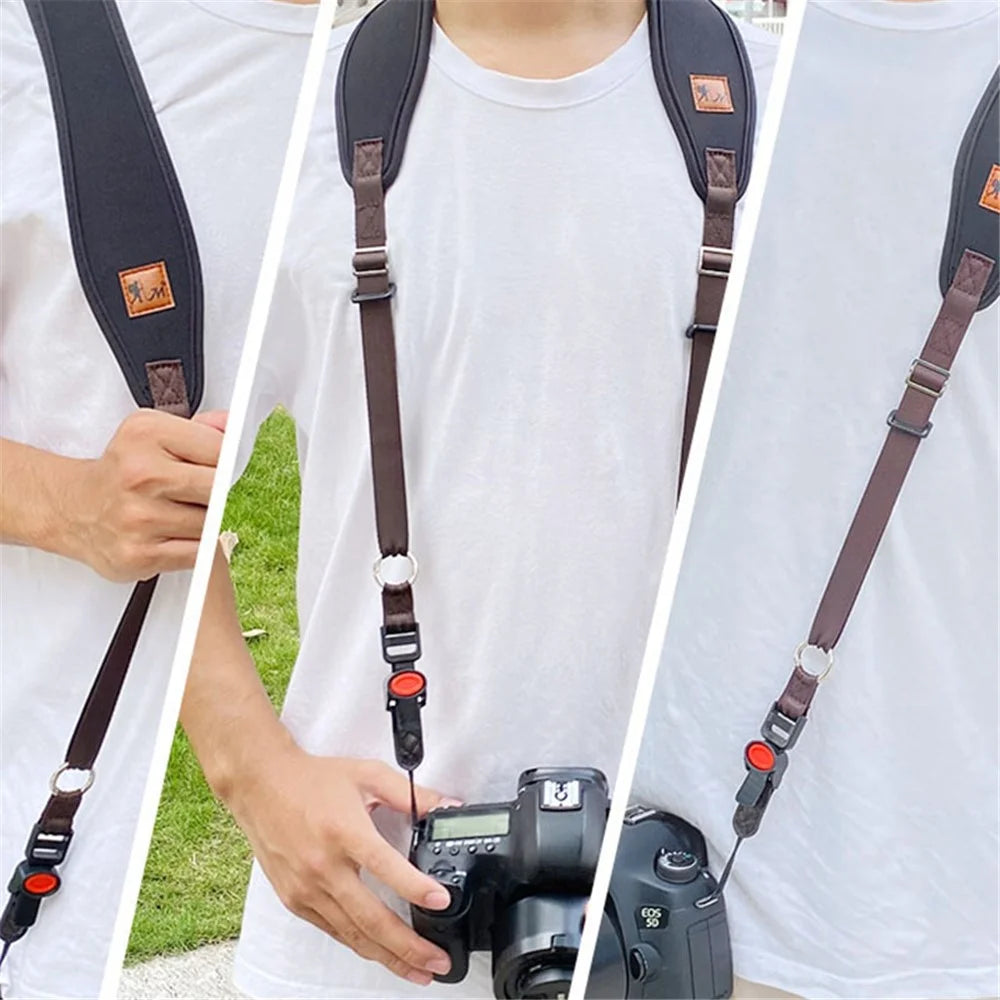 JN-FK Camera Nylon Carrying Strap Quick Release SLR Camera Neck Shoulder Strap Adjustable Rope - 3