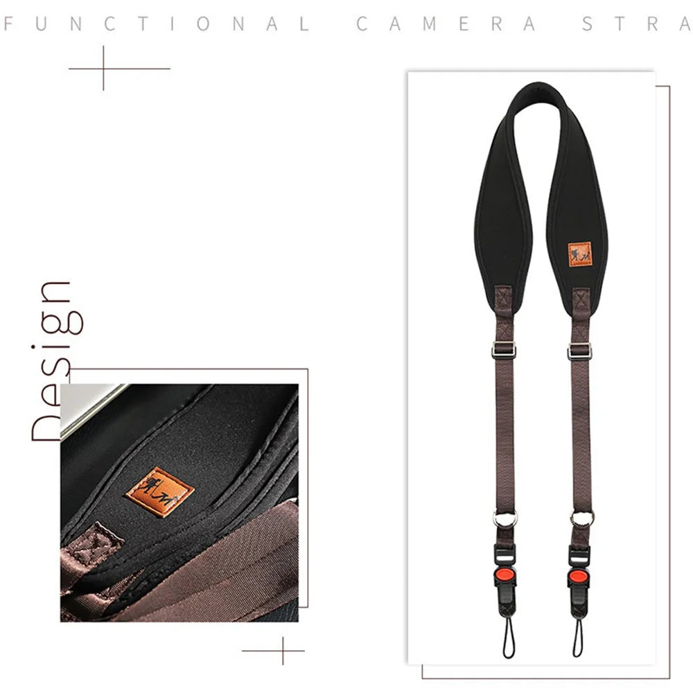 JN-FK Camera Nylon Carrying Strap Quick Release SLR Camera Neck Shoulder Strap Adjustable Rope - 4