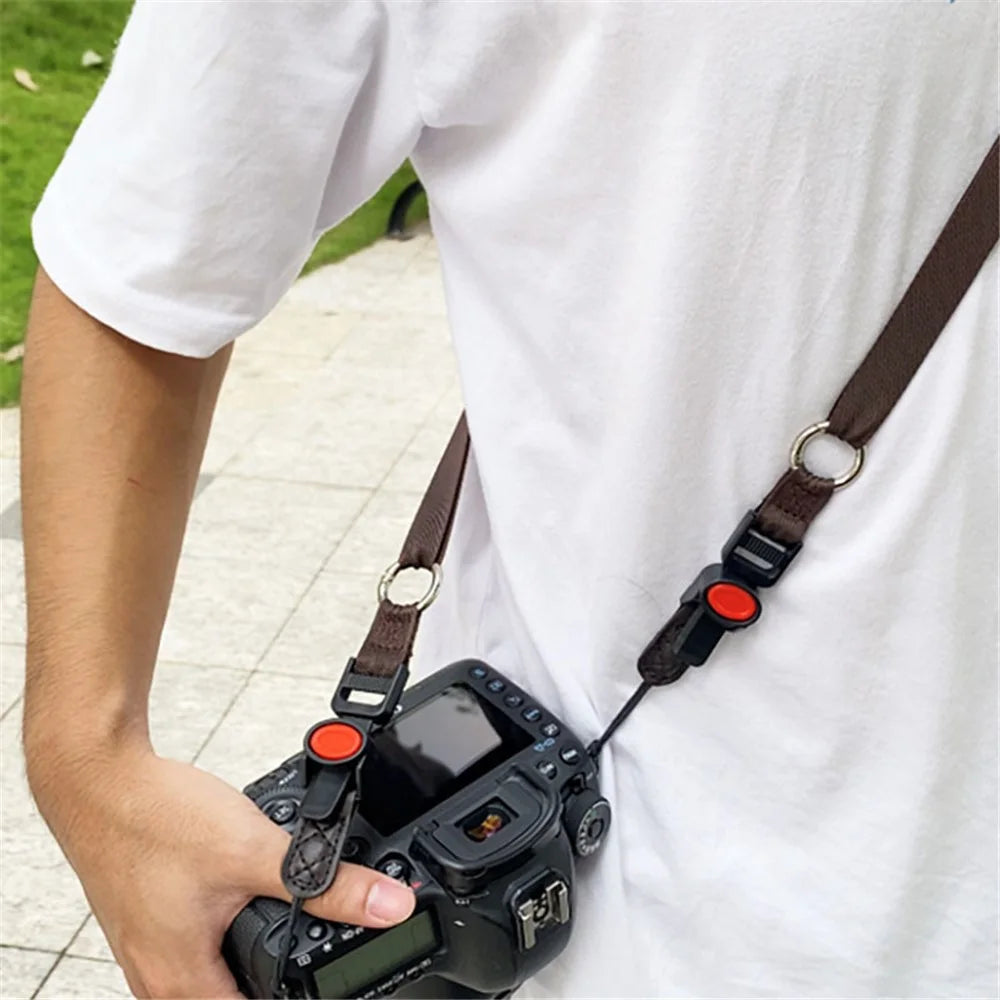 JN-FK Camera Nylon Carrying Strap Quick Release SLR Camera Neck Shoulder Strap Adjustable Rope - 6