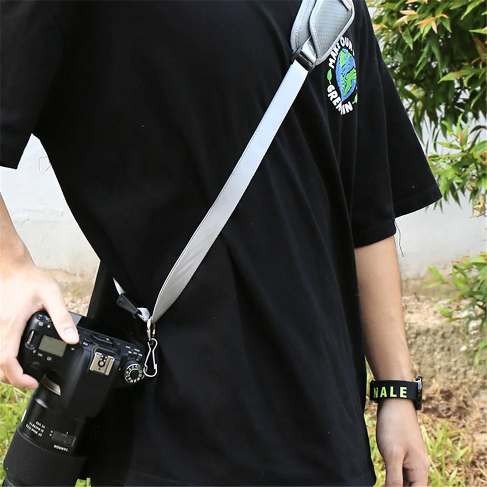 JN-FC Camera Adjustable Carrying Strap Quick Release Breathable SLR Camera Shoulder Strap - Black - 7