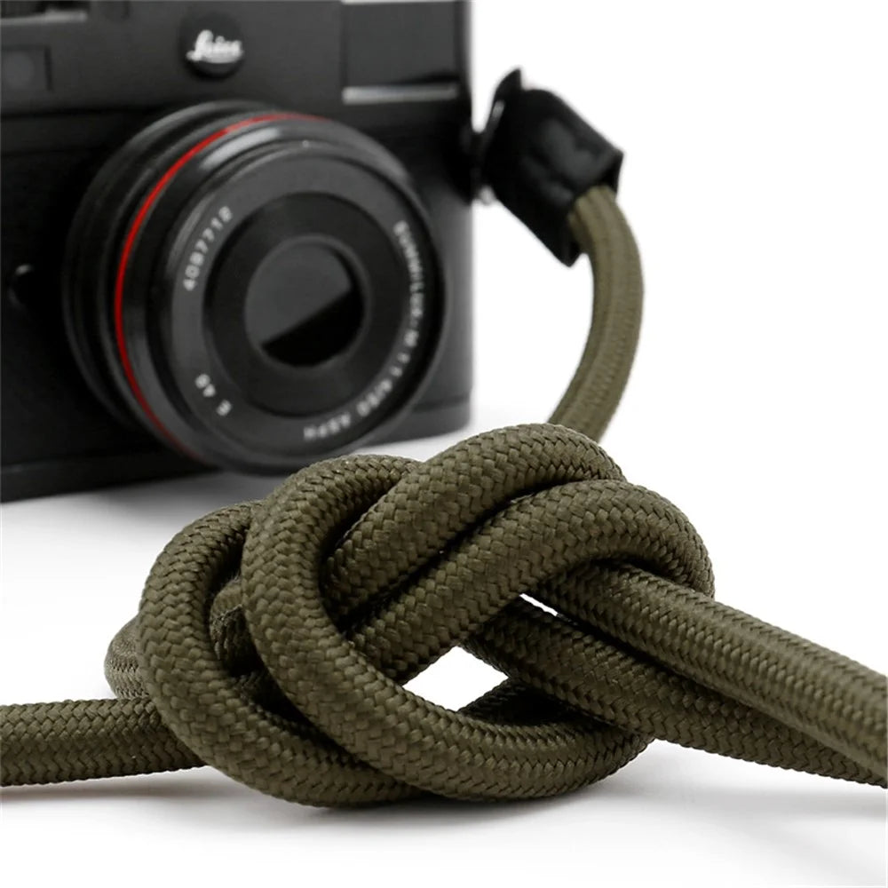 Neck Rope Shoulder Strap for Canon / Leica / Fuji / Panasonic DSLR Camera with Round Hole Connector - Green - 2