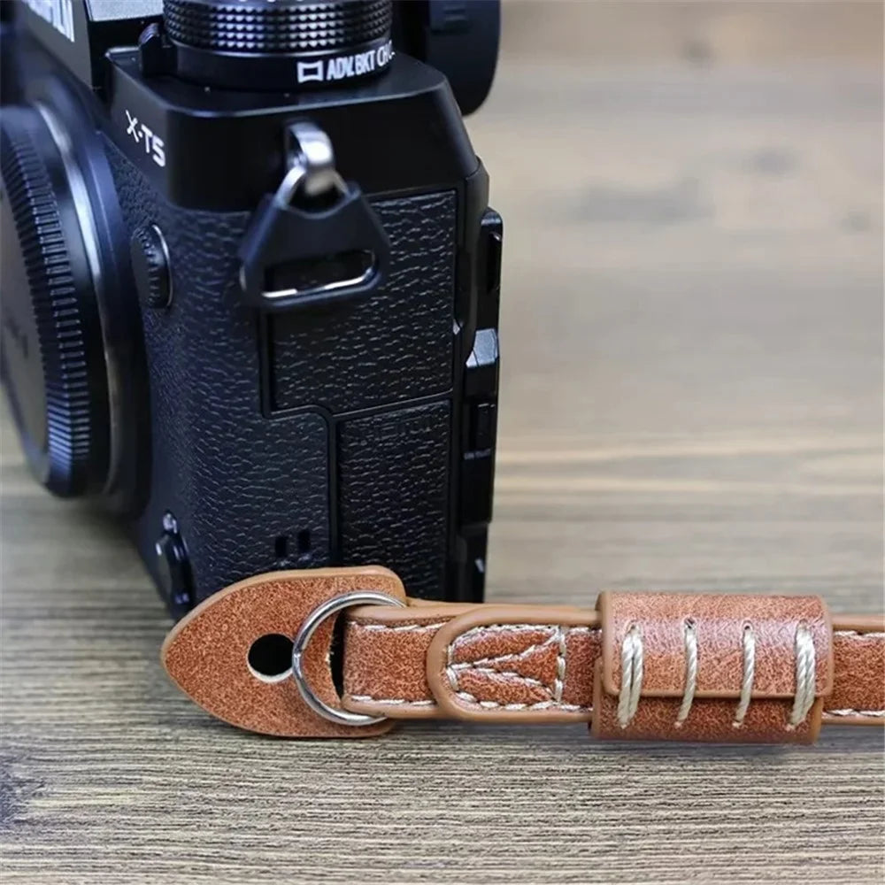 For Fujifilm xt5 / xh2 / xt4 / xs10 / xt30II Camera PU Leather Hand Strap SLR Camera Anti-lost Wrist Rope - White - 4