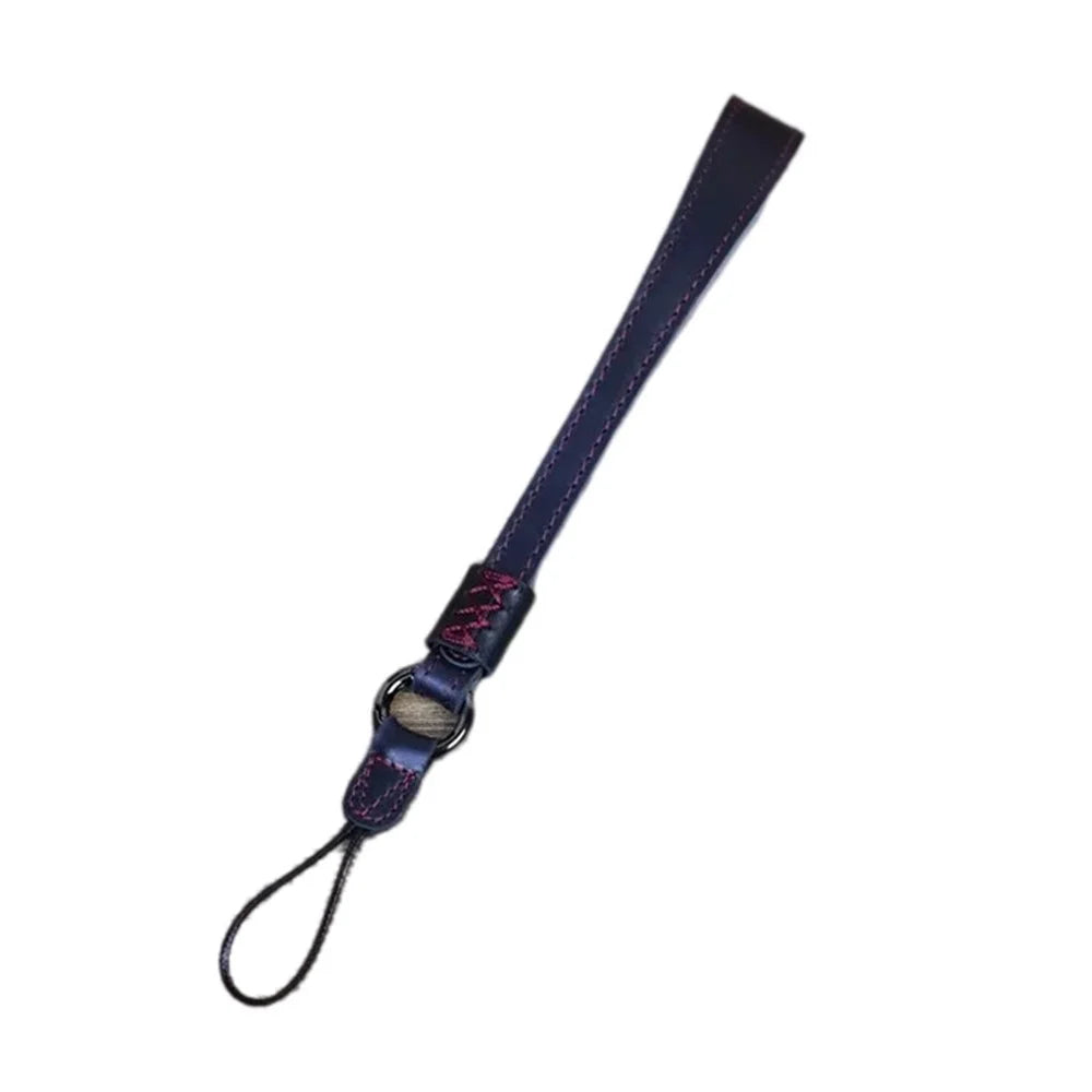 For Fujifilm XT4 / A7r5 / A7M4 / X100v / XH2 Camera Carrying Strap Top Layer Cowhide Leather Quick Release Hand Rope - Black - 1