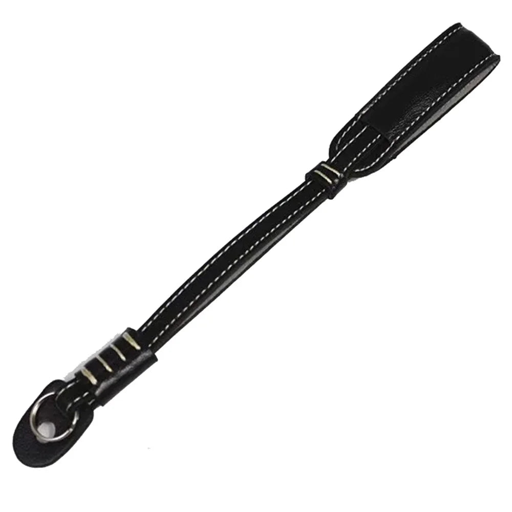 Camera Carrying PU Leather Hand Strap SLR Camera Anti-lost Wrist Rope - Black - 1