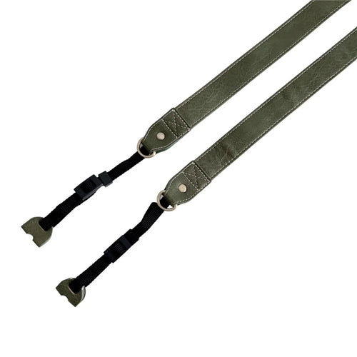 DSLR SLR Camera Strap PU Leather Camera Neck Shoulder Strap for Canon Nikon Sony Fujifilm Panasonic - Green - 1