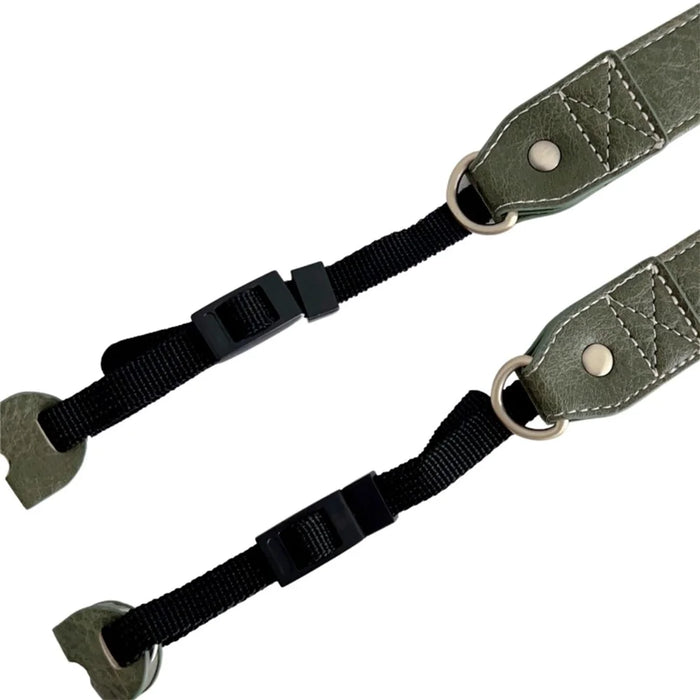 DSLR SLR Camera Strap PU Leather Camera Neck Shoulder Strap for Canon Nikon Sony Fujifilm Panasonic - Green - 2