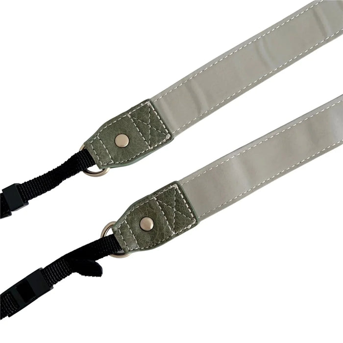 DSLR SLR Camera Strap PU Leather Camera Neck Shoulder Strap for Canon Nikon Sony Fujifilm Panasonic - Green - 3