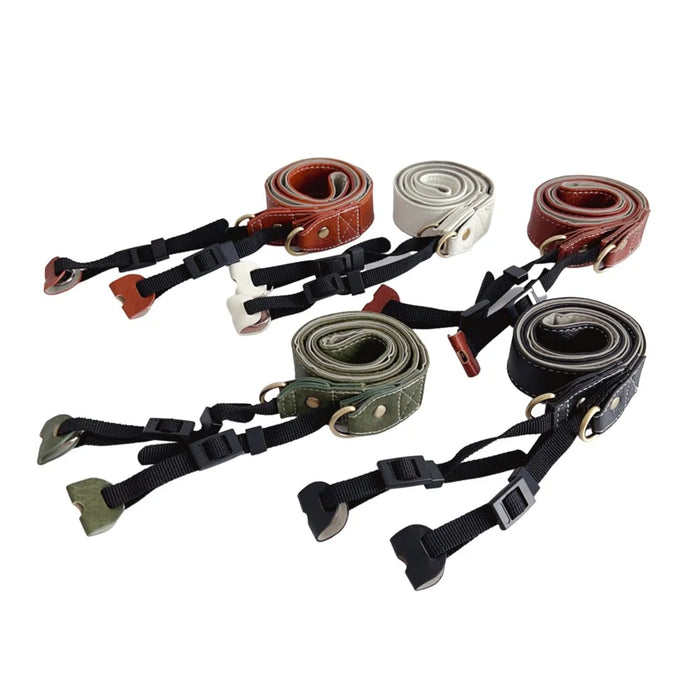 DSLR SLR Camera Strap PU Leather Camera Neck Shoulder Strap for Canon Nikon Sony Fujifilm Panasonic - Green - 4