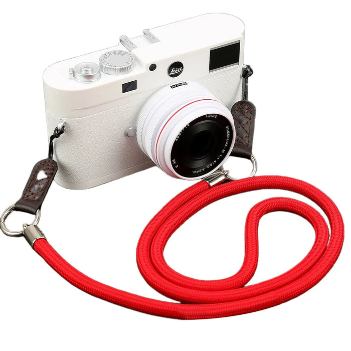 JN-SZIII SLR Camera Carrying Strap Long Lanyard Camera Cotton Rope Shoulder Strap - Red - 1