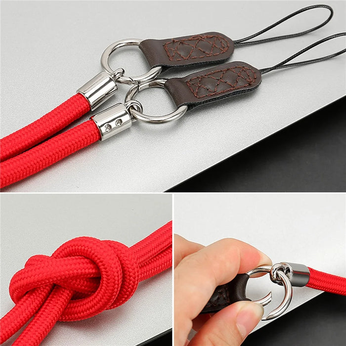 JN-SZIII SLR Camera Carrying Strap Long Lanyard Camera Cotton Rope Shoulder Strap - Red - 4