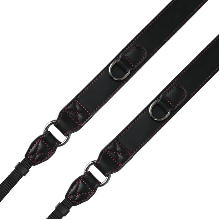 PU Leather Camera Carrying Strap SLR Camera Anti-fall Neck Shoulder Strap - Black - 2