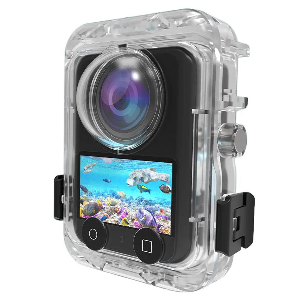 For DJI Osmo 360 Action Camera Waterproof Housing Magnetic Quick Release 60m Underwater Case with 2-Claw Design - 1