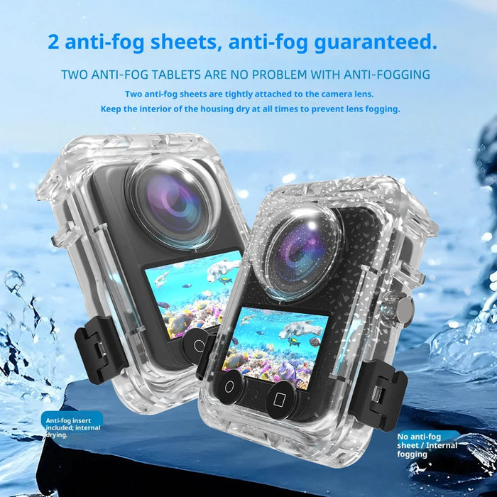 For DJI Osmo 360 Action Camera Waterproof Housing Magnetic Quick Release 60m Underwater Case with 2-Claw Design - 4