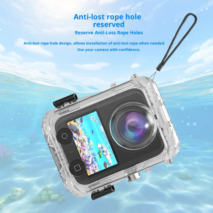 For DJI Osmo 360 Action Camera Waterproof Housing Magnetic Quick Release 60m Underwater Case with 2-Claw Design - 6