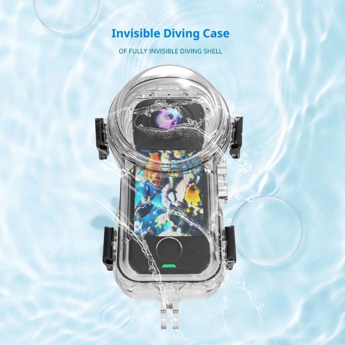 50m Waterproof Case for Insta360 X4 Air Action Camera Underwater Housing Anti Fog Diving Shell, Two-claw Design - 3