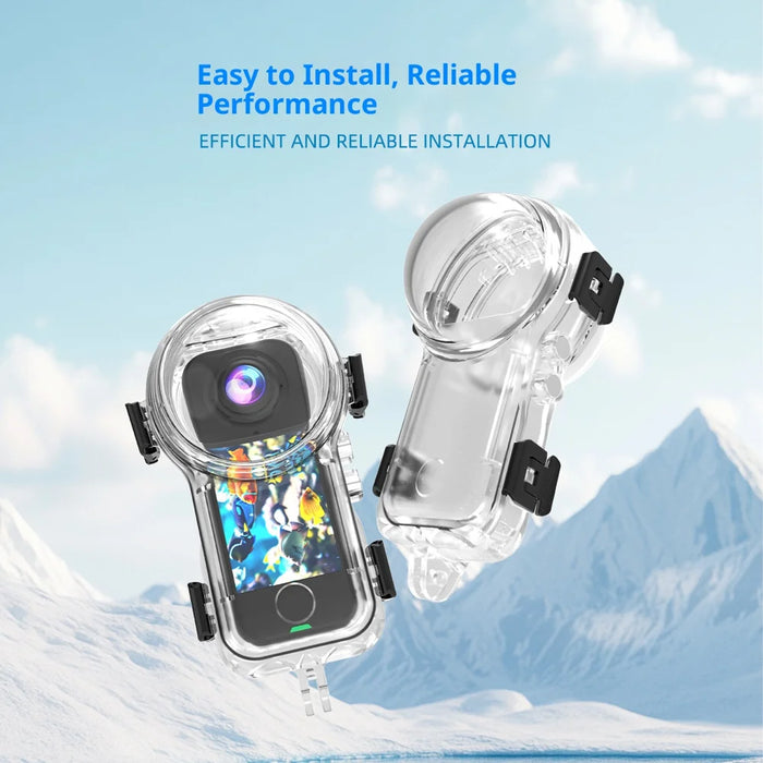 50m Waterproof Case for Insta360 X4 Air Action Camera Underwater Housing Anti Fog Diving Shell, Two-claw Design - 4
