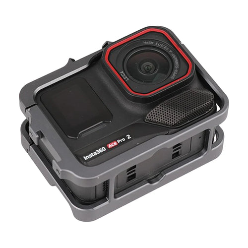 Aluminum Alloy Protective Case for Insta360 Ace Pro 2/Ace Pro/Ace Dual Cold Shoe Expansion Camera Cage Frame - Silver - 1