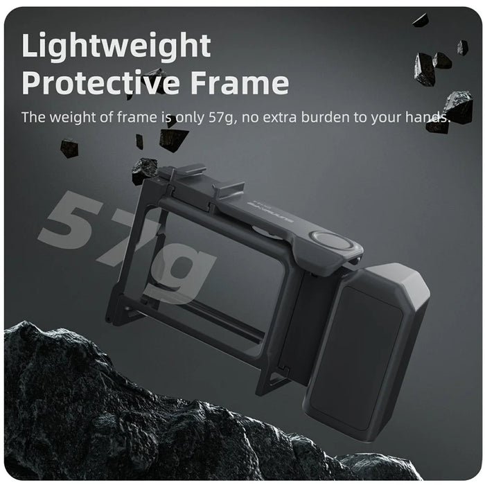 SUNNYLIFE OA6-BK144 For DJI Osmo Action 6 Camera 2 in 1 Detachable Protective Frame Street Shooting Grip Kit - Black - 6