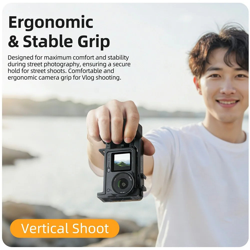 SUNNYLIFE OA6-BK144 For DJI Osmo Action 6 Camera 2 in 1 Detachable Protective Frame Street Shooting Grip Kit - Black - 7