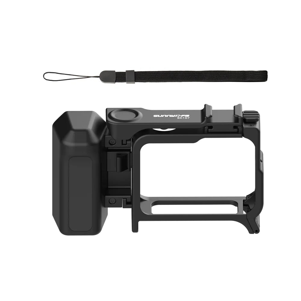SUNNYLIFE For Insta360 Ace Pro 2 / Ace Pro Cage Handle 2 in 1 Detachable Grip Protective Frame for Street Photography - Black - 1