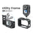 AMAGISN Rabbit Cage for DJI Osmo Action 6 Protective Housing PC Expansion Frame with Cold Shoe Mount - Black - 2