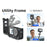 AMAGISN Rabbit Cage for DJI Osmo Action 6 Protective Housing PC Expansion Frame with Cold Shoe Mount - Black - 5